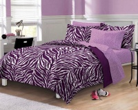 Zebra Purple Ultra Soft Microfiber Girls Comforter Sheet Set Zebra Purple Ultra Soft Microfiber Girls Comforter Sheet Set