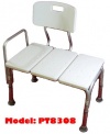 Bathtub transfer Bench/Bath Chair With Back, Wide Seat, Adjustable Seat Height, Sure Gripped Legs, Lightweight, Durable, Rust-Resistant Shower Bench