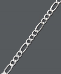Highlight your tanned legs in this shining anklet by Giani Bernini. Perfect for summer-time style, this sterling silver anklet features a Figaro link chain. Approximate length: 10 inches. Highlight your tanned legs in this shining anklet by Giani Bernini. Perfect for summer-time style, this sterling silver anklet features a Figaro link chain. Approximate length: 10 inches.