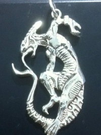 Mexican Bull Skull Large Sterling Silver 925 Chupacabra Mexico Pendant Necklace Mexican Bull Skull Large Sterling Silver 925 Chupacabra Mexico Pendant Necklace