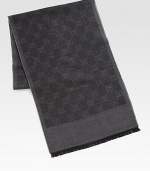 Graphite and black GG pattern.Wool jacquard13¾W X 71LDry cleanMade in Italy