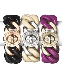 Hit the links with this boldly sized bracelet from MARC BY MARC JACOBS. Crafted from acrylic and accented by the brand's signature silver turn lock, it's a haute piece of fashion hardware. Hit the links with this boldly sized bracelet from MARC BY MARC JACOBS. Crafted from acrylic and accented by the brand's signature silver turn lock, it's a haute piece of fashion hardware.