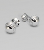 Handsomely crafted from fine sterling silver with logo detail.Sterling silverAbout ½ diam.Made in Italy