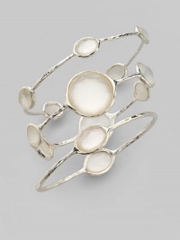 From the Wonderland Collection. Stunning oval discs of mother-of-pearl are overlaid in radiant clear quartz and adorn five points on this sterling silver bangle. Clear quartz and white mother-of-pearl Sterling silver Diameter, about 2¾ Imported Please note: Bracelets sold separately. From the Wonderland Collection. Stunning oval discs of mother-of-pearl are overlaid in radiant clear quartz and adorn five points on this sterling silver bangle. Clear quartz and white mother-of-pearl Sterling silver Diameter, about 2¾ Imported Please note: Bracelets sold separately.