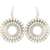 1 7/8 Lightweight Filigree Sun Earrings In Silver Tone