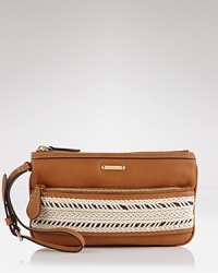 Weave bohemian flair into your look with Burberry's leather rope wristlet. The crochet-clad compact loves paisley and suede boots, leaving your hands free for shopping sprees. Weave bohemian flair into your look with Burberry's leather rope wristlet. The crochet-clad compact loves paisley and suede boots, leaving your hands free for shopping sprees.
