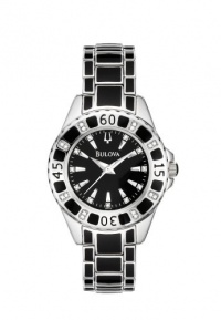 Bulova Women's 98R129 Diamond Accented Case Bracelet Black Dial Watch Bulova Women's 98R129 Diamond Accented Case Bracelet Black Dial Watch