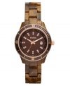 Rustic hues and shiny rose-gold tones set the mood for this everyday Mini Stella watch from Fossil.