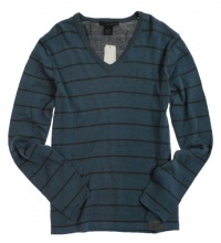 Calvin Klein Jeans Men's 12GG Plaited Striped Sweater Calvin Klein Jeans Men's 12GG Plaited Striped Sweater