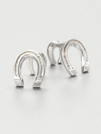 Playful, yet polished cufflinks crafted in sterling silver for the gentleman of style that doesn't take himself too seriously.Sterling silverAbout .78 diam.Made in USA Playful, yet polished cufflinks crafted in sterling silver for the gentleman of style that doesn't take himself too seriously.Sterling silverAbout .78 diam.Made in USA