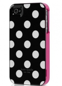 Contour Design Kate Spade White Polka Dot Black Iphone 4 Case + FAST SHIPPING Contour Design Kate Spade White Polka Dot Black Iphone 4 Case + FAST SHIPPING