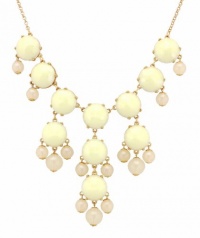 Color Bubble BIB Statement Fashion Necklace - Cream White Color Bubble BIB Statement Fashion Necklace - Cream White