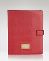 Saffiano leather is a sophisticated statement on this MICHAEL Michael Kors iPad case, which is secured by a snap closure.