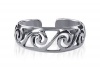 Sterling Silver Pretty 8mm Filigree Swirl Toe Ring