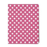 Pink and White Polka Dot Pattern PU Leather Case For iPad 2 Pink and White Polka Dot Pattern PU Leather Case For iPad 2