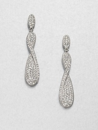 EXCLUSIVELY AT SAKS. This sparkling piece features an elegant twisted design. CrystalsRhodium-plated brassDrop, about 1.87Surgical steel post backImported EXCLUSIVELY AT SAKS. This sparkling piece features an elegant twisted design. CrystalsRhodium-plated brassDrop, about 1.87Surgical steel post backImported