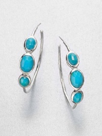 From the Rock Candy Collection. Graduated ovals of faceted turquoise add vivid color near your face, elegantly set in sterling silver with a modern sculptural look.TurquoiseSterling silverDiameter, about 1.5Post backImported From the Rock Candy Collection. Graduated ovals of faceted turquoise add vivid color near your face, elegantly set in sterling silver with a modern sculptural look.TurquoiseSterling silverDiameter, about 1.5Post backImported