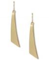 Style that cuts like a knife. These edgy linear earrings from Kenneth Cole New York are golden beauties. Crafted in gold tone mixed metal. Approximate drop: 2 inches.