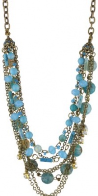Sparkling Sage Boho Turquoise Color Multi-Stone Chain Necklace Sparkling Sage Boho Turquoise Color Multi-Stone Chain Necklace