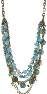 Sparkling Sage Boho Turquoise Color Multi-Stone Chain Necklace