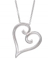 A heartfelt statement. Giani Bernini's sterling silver necklace and swirling heart pendant offer a look you're sure to love for any special occasion. Approximate length: 18 inches. Approximate drop: 1 inch.