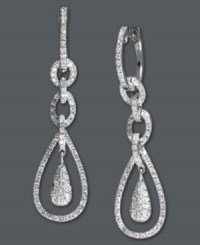 Red carpet-worthy and ready to shine. EFFY Collection's dazzling drop earrings feature a link and teardrop shape that sparkles with the addition of round-cut diamonds (7/8 ct. t.w.). Crafted in 14k white gold. Approximate drop: 1-13/16 inches. Red carpet-worthy and ready to shine. EFFY Collection's dazzling drop earrings feature a link and teardrop shape that sparkles with the addition of round-cut diamonds (7/8 ct. t.w.). Crafted in 14k white gold. Approximate drop: 1-13/16 inches.