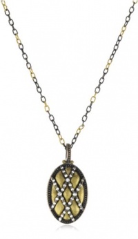 GURHAN Capitone White Diamond High Karat Gold and Alloy Oval Necklace, 18 GURHAN Capitone White Diamond High Karat Gold and Alloy Oval Necklace, 18