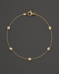 Diamond stations punctuate an elegant 18K white gold chain. By Roberto Coin. Diamond stations punctuate an elegant 18K white gold chain. By Roberto Coin.