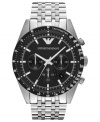 Leave nothing to chance with this masterfully crafted chronograph watch from Emporio Armani.