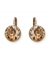 Be a golden girl in these stunners from Swarovski. Earrings feature bold yellow crystals on gold-plated mixed metal. Approximate drop: 1 inch.