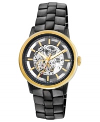 Kenneth Cole New York leaves nothing to the imagination, highlighting their expert craftsmanship with this exposed automatic watch. Kenneth Cole New York leaves nothing to the imagination, highlighting their expert craftsmanship with this exposed automatic watch.