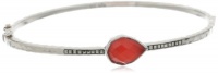 Judith Jack Caliente Sterling Silver Marcasite and Coral Bangle Bracelet, 2.7 Judith Jack Caliente Sterling Silver Marcasite and Coral Bangle Bracelet, 2.7
