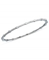 Stack on endless dazzle! This glamorous bangle bracelet from CRISLU is the perfect layering piece with cubic zirconia sparkle (2-1/2 ct. t.w.). Set in pure platinum over sterling silver. Approximate diameter: 2-1/2 inches.