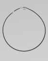 From the Chain Collection. A thin chain of blackened sterling silver is at once bold and delicate.Sterling silver Length, about 17 Lobster clasp Imported