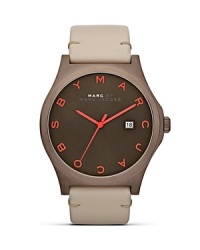 Hit refresh with this color pop watch from MARC BY MARC JACOBS. In a solid hue with bold logo indexes, it's the timepiece we want bright now. Hit refresh with this color pop watch from MARC BY MARC JACOBS. In a solid hue with bold logo indexes, it's the timepiece we want bright now.