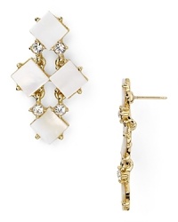 Add a just-right dash of classic cool with these Mother-of-Pearl earrings from kate spade new york. The pair's cascading tiles perfect statement accessorizing. Add a just-right dash of classic cool with these Mother-of-Pearl earrings from kate spade new york. The pair's cascading tiles perfect statement accessorizing.