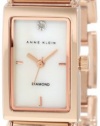 Anne Klein Women's 109414MPRG Diamond Accented Rosegold-Tone Chain Bracelet Watch