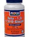 NOW Foods Beta 1,3/ 1,6-D-Glucan, 90 Capsules,100mg (Pack of 2)