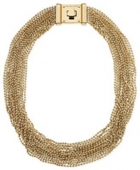 Michael Kors Gold Tone Multistrand Turnlock Closure Necklace Michael Kors Gold Tone Multistrand Turnlock Closure Necklace