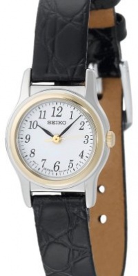Seiko Women's SXGM10 Black Leather Strap Watch Seiko Women's SXGM10 Black Leather Strap Watch