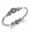 Charter Club Bracelet, Silver Tone Beaded Stretch Bracelet