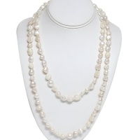 44 Genuine 10mm Freshwater White Pearl Endless Necklace 44 Inch 44 Genuine 10mm Freshwater White Pearl Endless Necklace 44 Inch