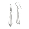 Sterling Silver Geometric Drop French Wire Earrings