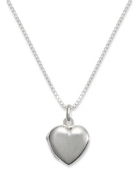 Keep this close to your heart. Giani Bernini's necklace and puff heart locket, both set in sterling silver, present a look you're sure to love. Approximate length: 18 inches. Approximate drop: 1/2 inch. Keep this close to your heart. Giani Bernini's necklace and puff heart locket, both set in sterling silver, present a look you're sure to love. Approximate length: 18 inches. Approximate drop: 1/2 inch.