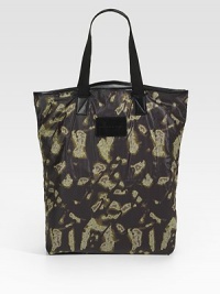 A sleek and colorful tote ready to travel in packable nylon.Top handlesOpen topPolyester12¾W X 18¾H X 3¾DImported A sleek and colorful tote ready to travel in packable nylon.Top handlesOpen topPolyester12¾W X 18¾H X 3¾DImported