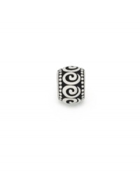 Go for a cultured look. This bead features a scrollwork pattern in sterling silver. Donatella is a playful collection of charm bracelets and necklaces that can be personalized to suit your style! Available exclusively at Macy's. Go for a cultured look. This bead features a scrollwork pattern in sterling silver. Donatella is a playful collection of charm bracelets and necklaces that can be personalized to suit your style! Available exclusively at Macy's.