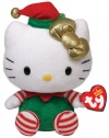 Ty Beanie Babies Hello Kitty - Green Christmas Outfit