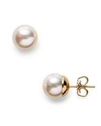 Majorica 10mm round white pearl stud earrings are beautifully crafted using organic man made pearls from Mallorca, Spain. Classic and elegant. Sterling silver and 14 karat post for pierced ears. Majorica 10mm round white pearl stud earrings are beautifully crafted using organic man made pearls from Mallorca, Spain. Classic and elegant. Sterling silver and 14 karat post for pierced ears.