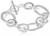 Kenneth Cole New York Shiny Metals Shiny Silver Oval Link Toggle Bracelet, 7.5 Kenneth Cole New York Shiny Metals Shiny Silver Oval Link Toggle Bracelet, 7.5