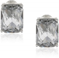 Anne Klein Be Jeweled Silver-Tone Crystal Clip Button Earrings Anne Klein Be Jeweled Silver-Tone Crystal Clip Button Earrings